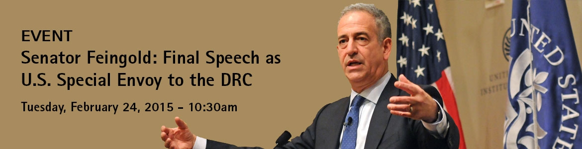 ENGLISH: Senator Feingold; Discours- bilan de sa mission dans le grand lac et RDC
