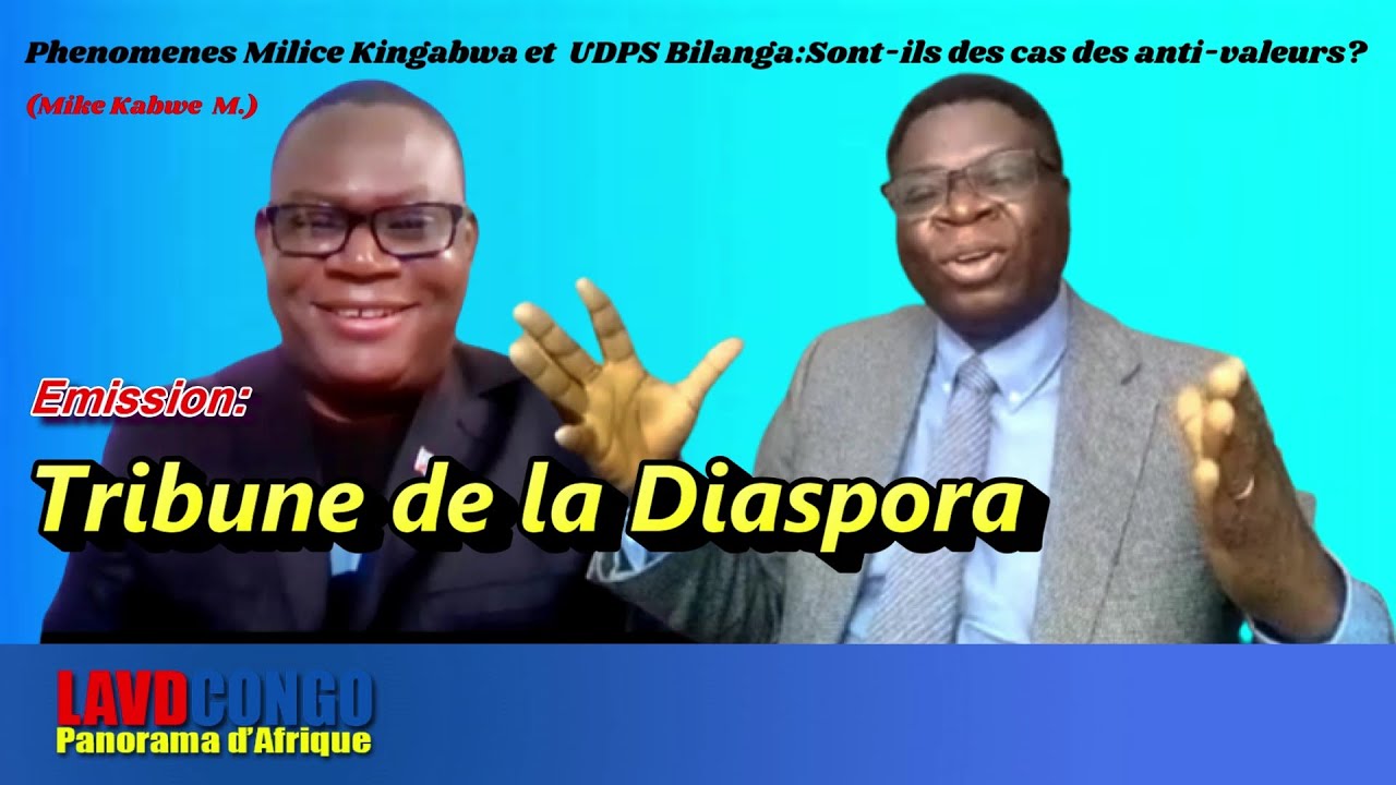 Tribune de la Diaspora: Phenomenes Milice Kingabwa et UDPS Bilanga, ezali cas ya ba anti-valeurs?